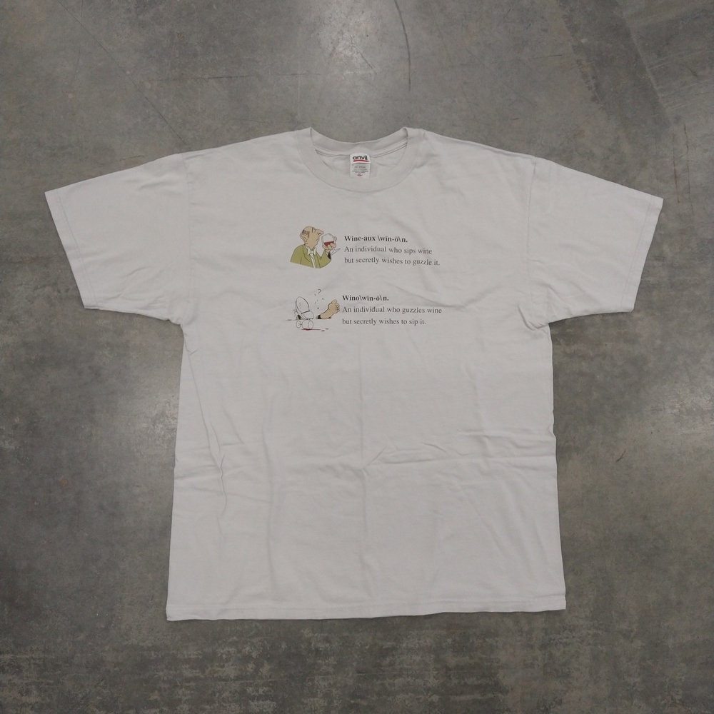 Wine Anvil Classic White T-Shirt XL Measurements
